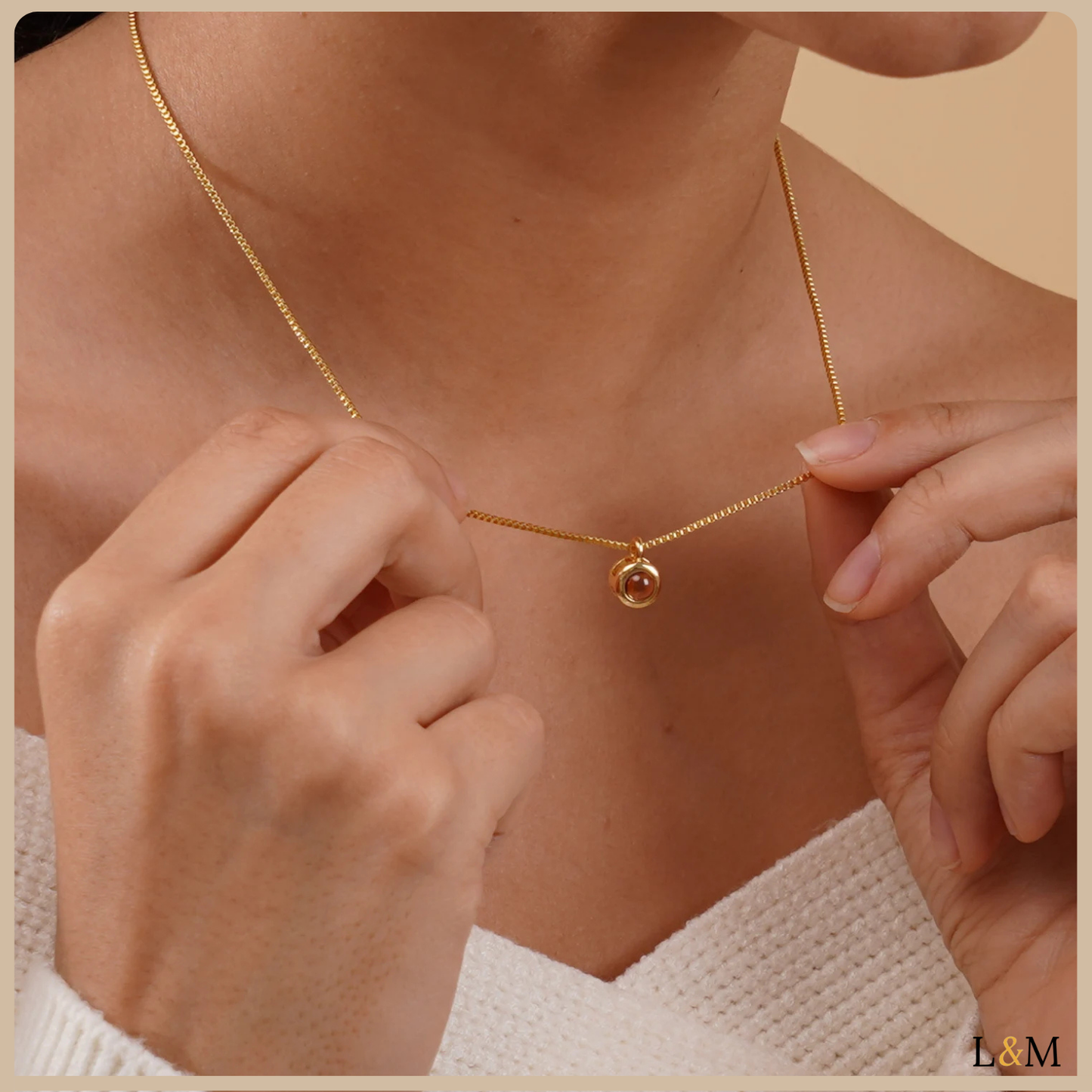 Collar con foto de proyección personalizado
