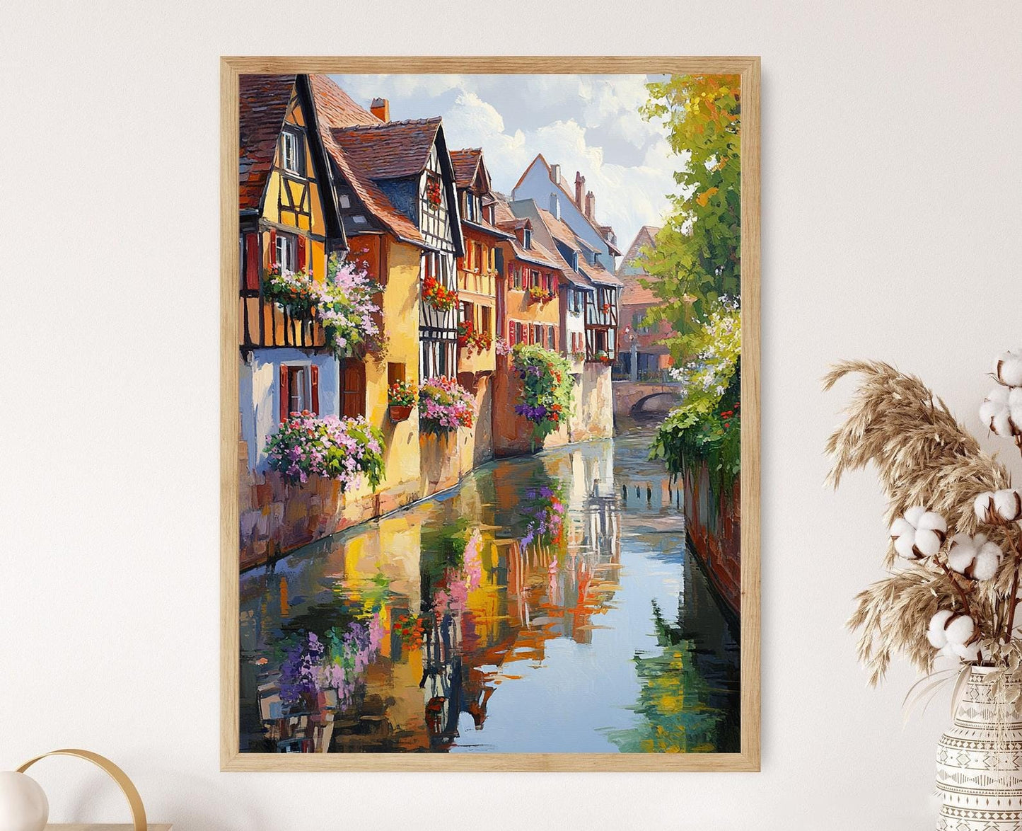 Affiche Reflet de Canal à Colmar – Art de Village Alsacien