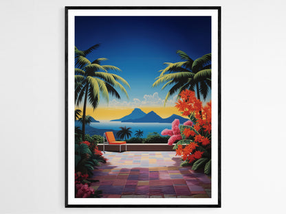Affiche Vista Tropicale – Poster Art Pop, Inspiré par Hiroshi Nagai