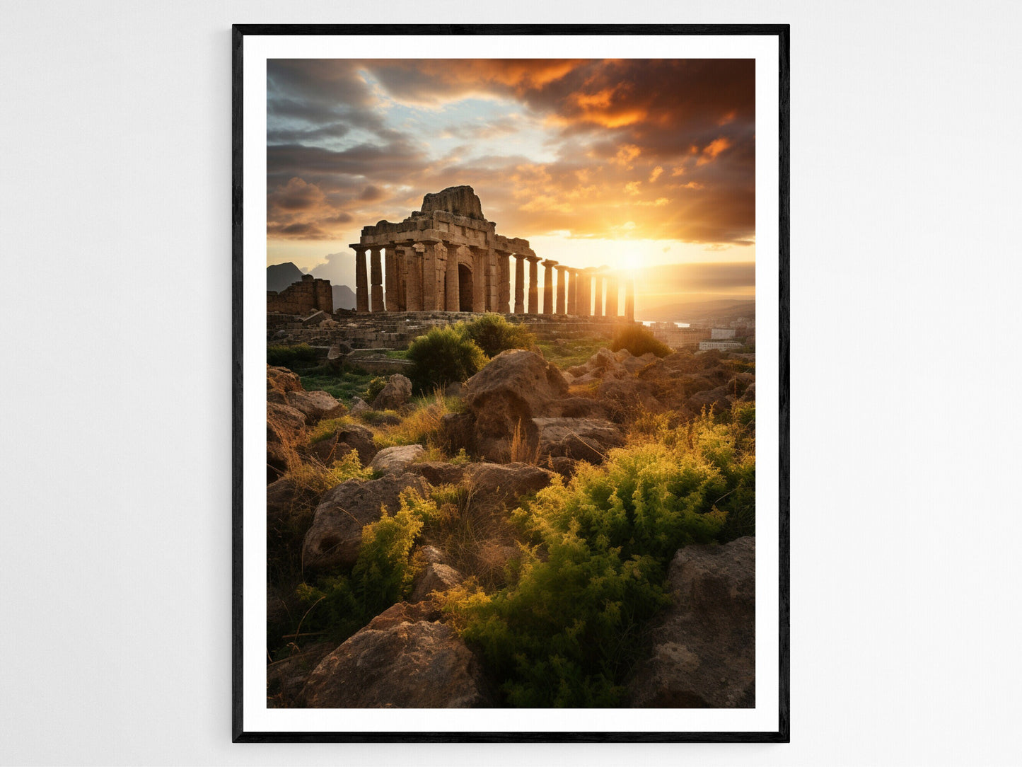 Affiche Sicile – Poster Vue paisible sur l'océan, décoration italienne