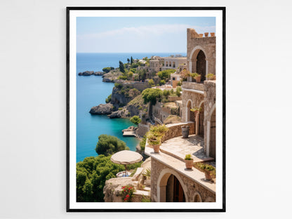 Affiche Rhodes en Grèce – Poster de l'art authentique des îles grecques