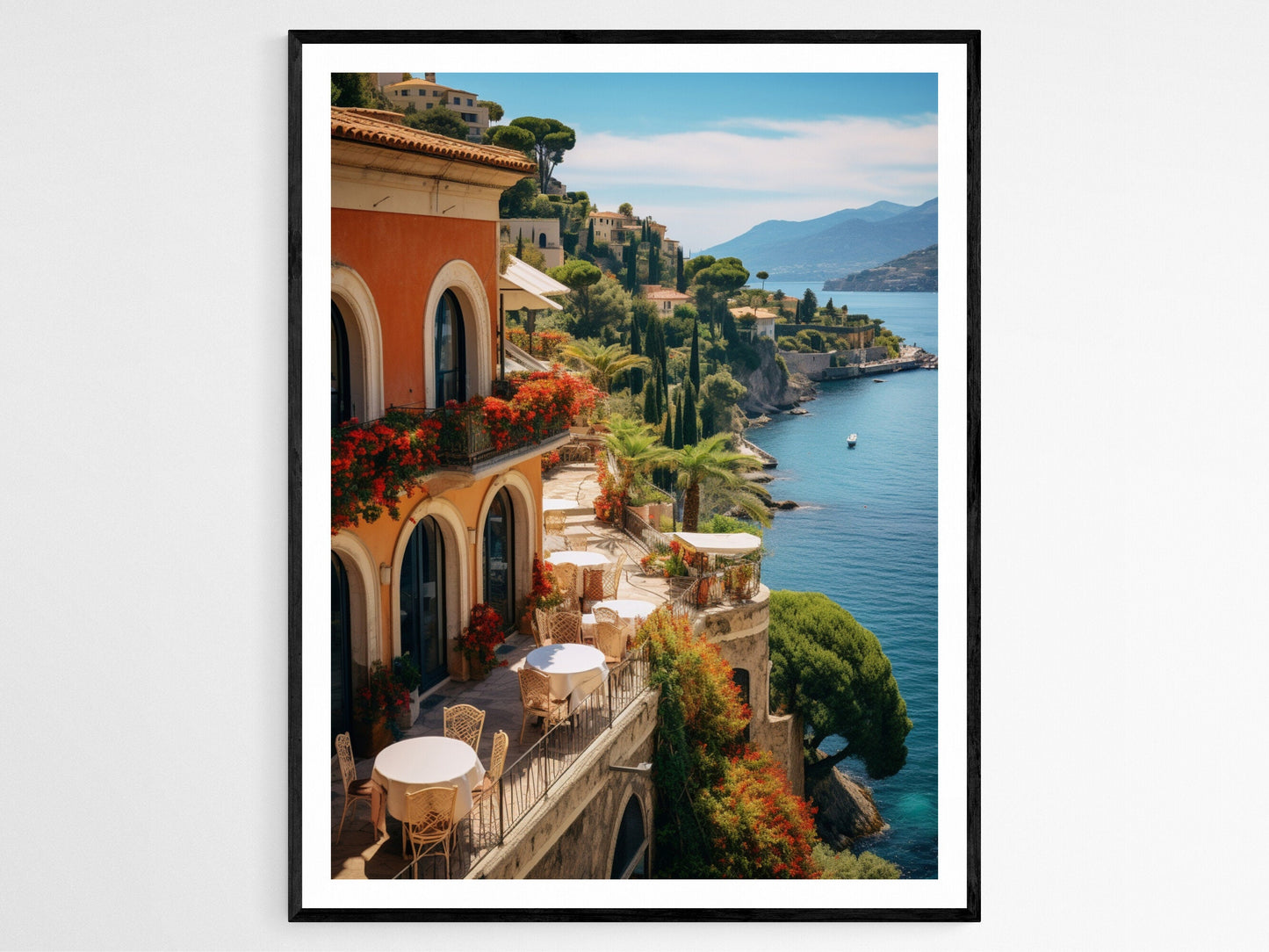 Affiche Côte d'Azur – Poster Évasion Côtière Élégante