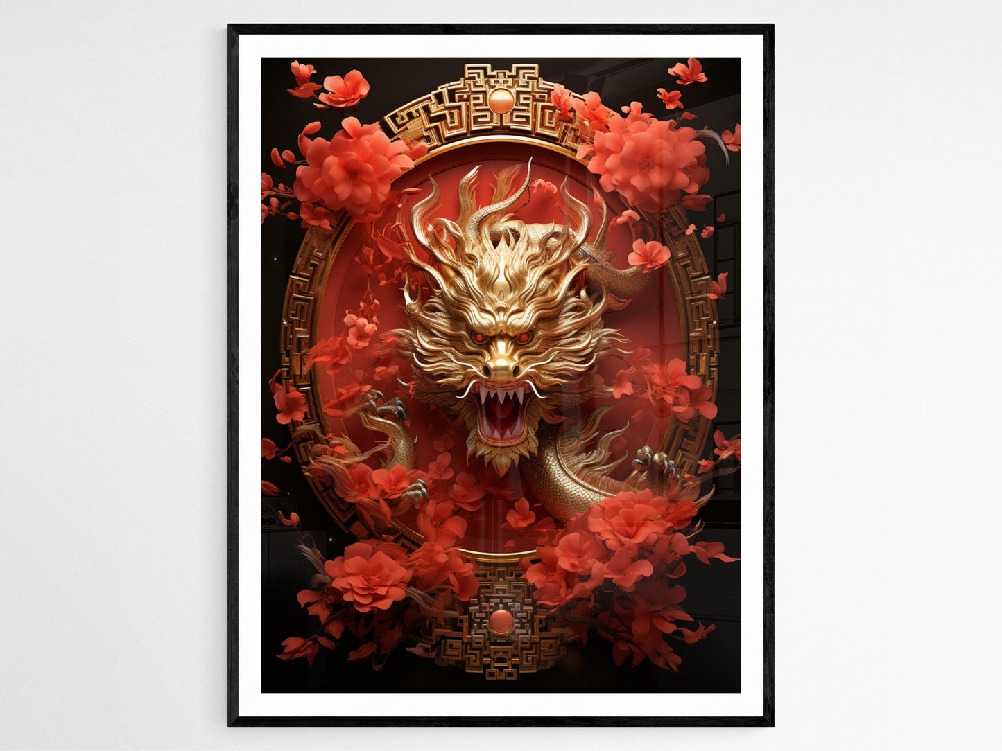 Affiche Année du Dragon – Art Print Décor pour le Nouvel An Chinois