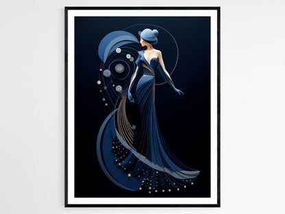 Affiche Art Déco Gatsby – Poster Impression d'Art 1920s pour Décor