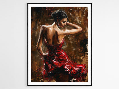 Affiche Art Érotique – Danse Passionnée, Tango Évocateur, Décor Salon
