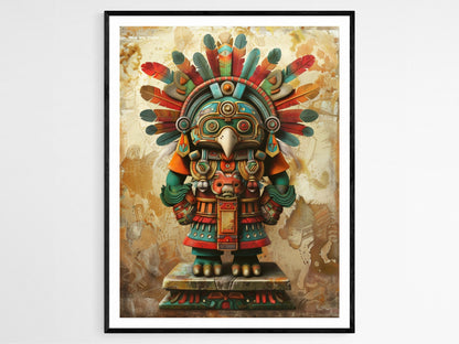 Affiche Art Aztèque – Impression de Motif Tribal Exquis
