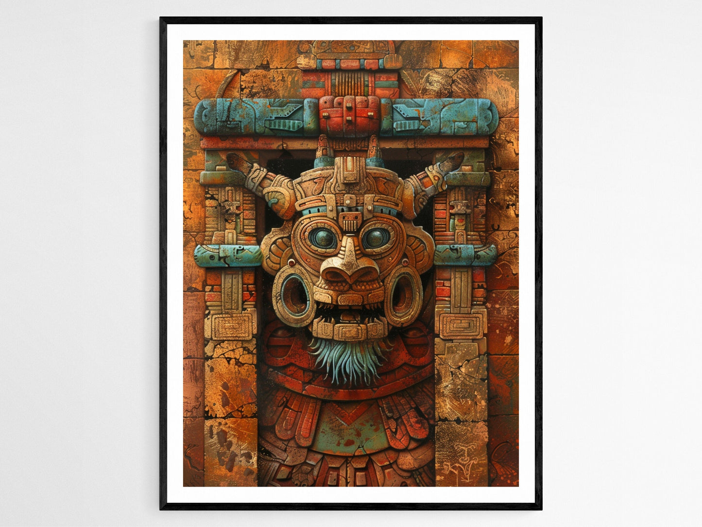 Affiche de Temple Aztèque – Poster Art Décoratif Culturel