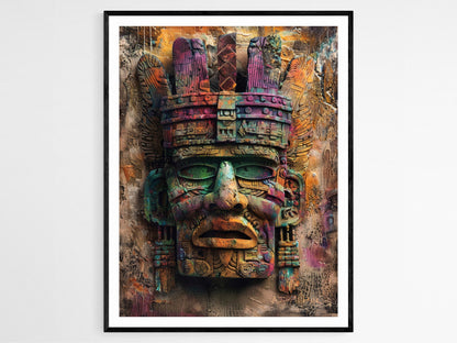 Affiche Motif Aztèque – Art Prématérien Élégant pour Décor Murale