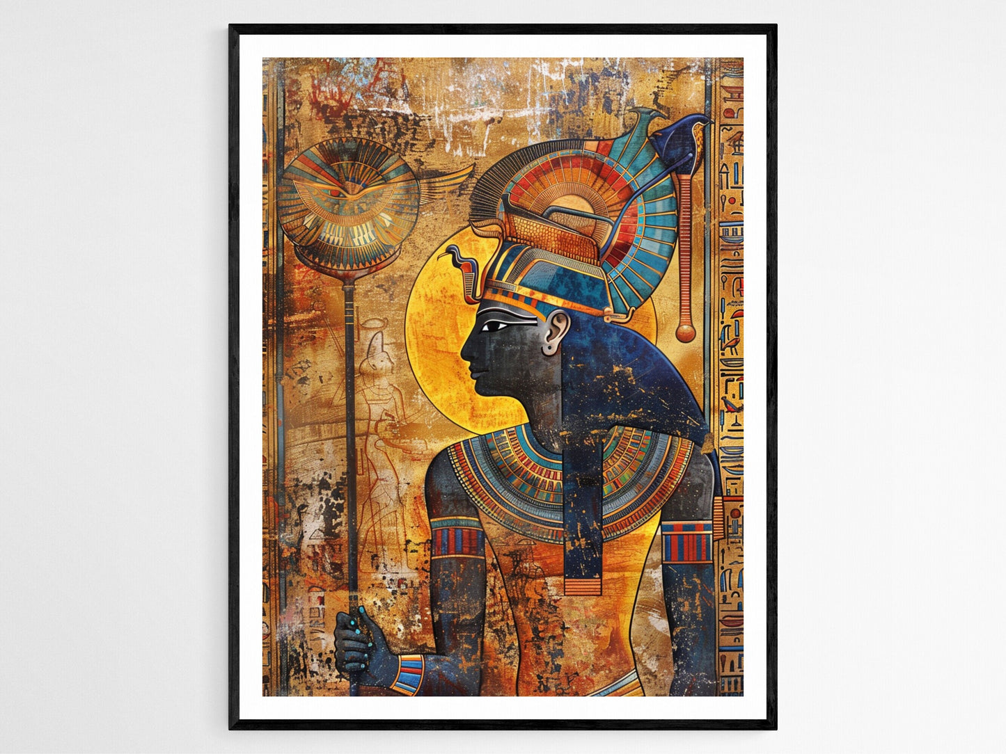 Affiche Murale Égyptienne Ancienne – Art Luxueux de Pharaon