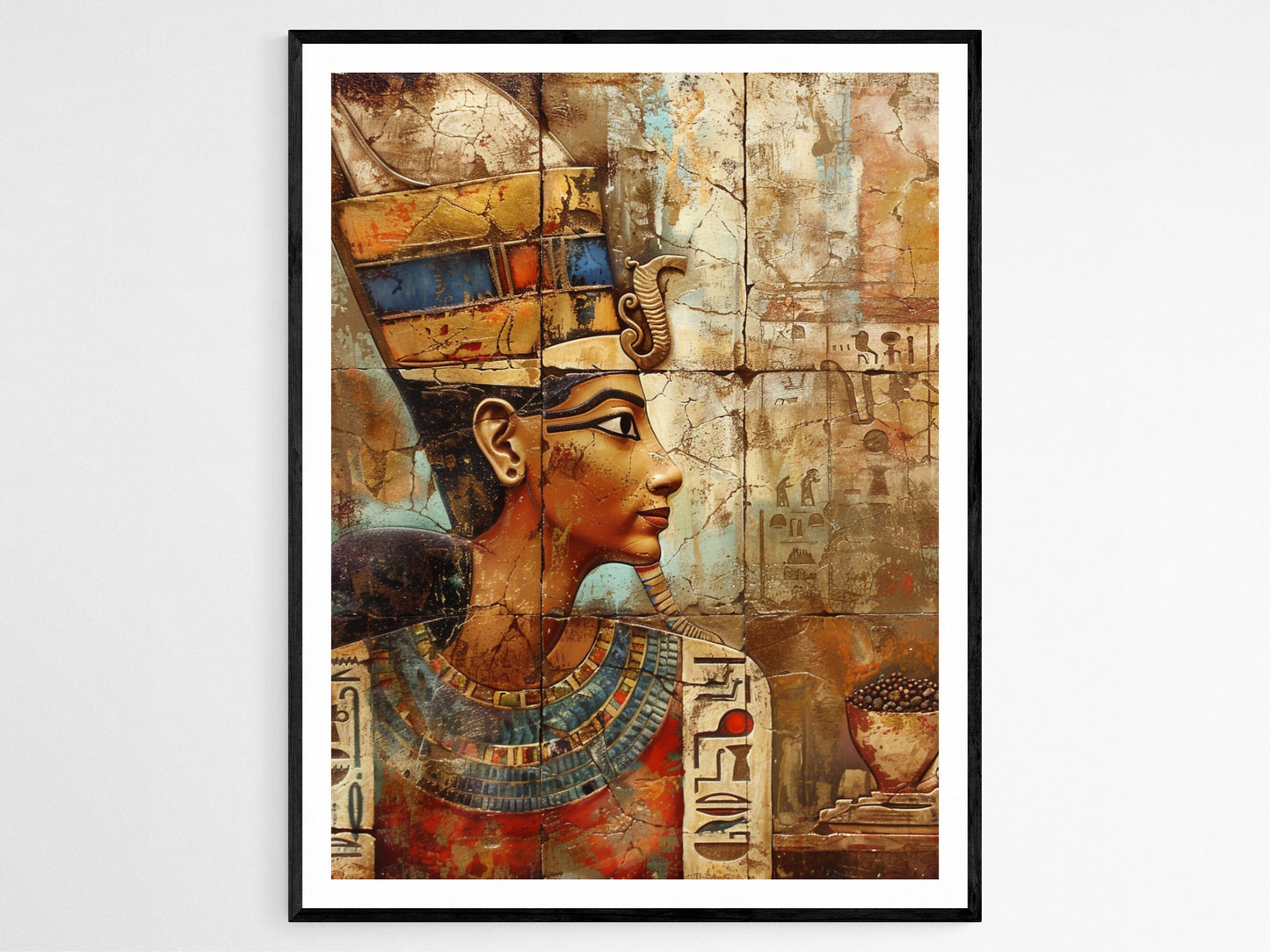 Affiche Hiéroglyphes - Déco Égyptienne Authentique - Cadeau Culturel