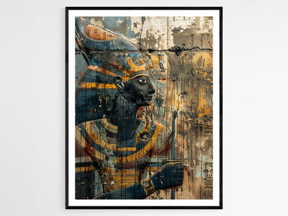 Affiche Mural du Nil Ancien - Art Égyptien Exquis - Idée Cadeau Accueil