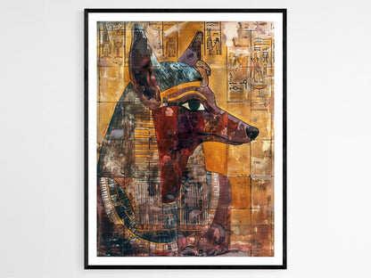 Affiche Anubis & Horus – Poster des Dieux Égyptiens Anciens