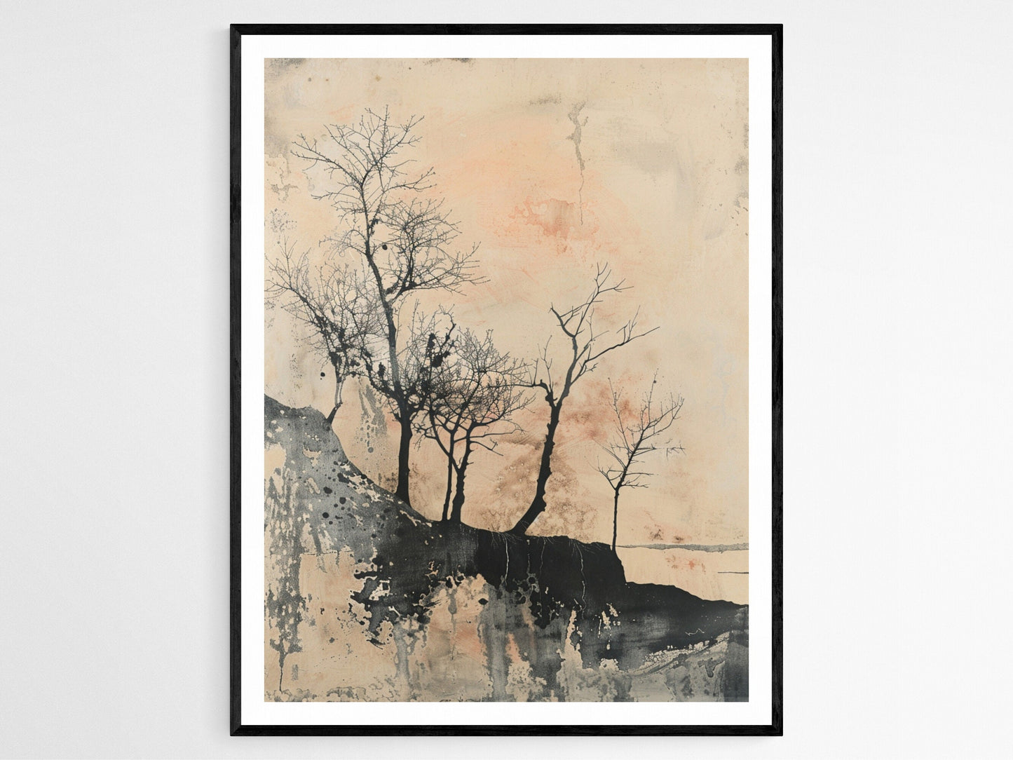 Affiche Wabi Sabi – Impression abstraite pour un décor de bureau sophistiqué