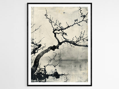 Affiche Wabi Sabi – Poster Botanique Zen Japonais, Art Mural Artisanale