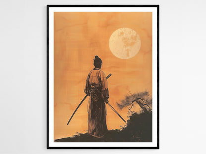 Affiche Samouraï Shin Hanga – Décoration de Guerrier Japonais