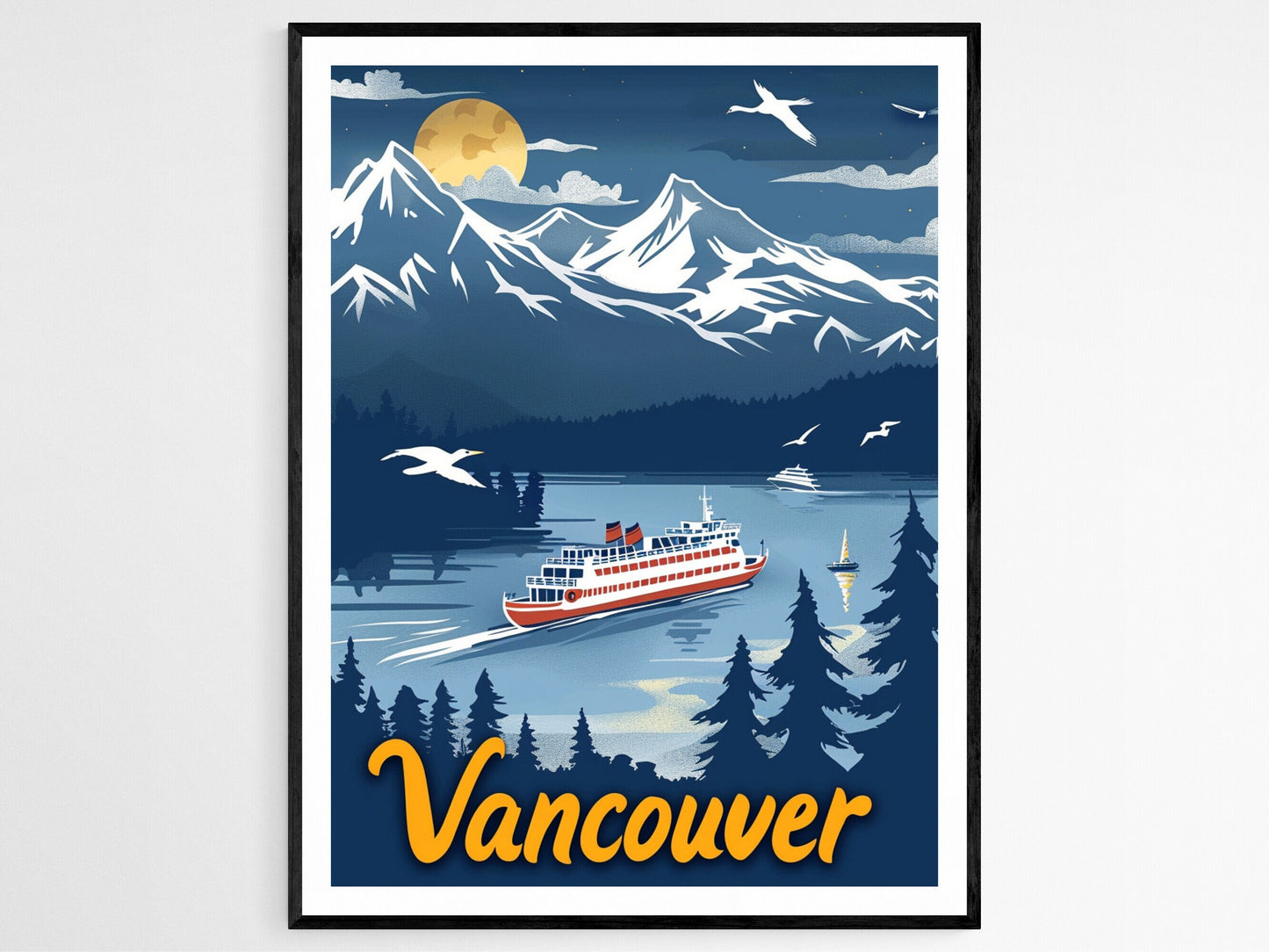 Affiche Vancouver – Poster artistique de la Colombie-Britannique