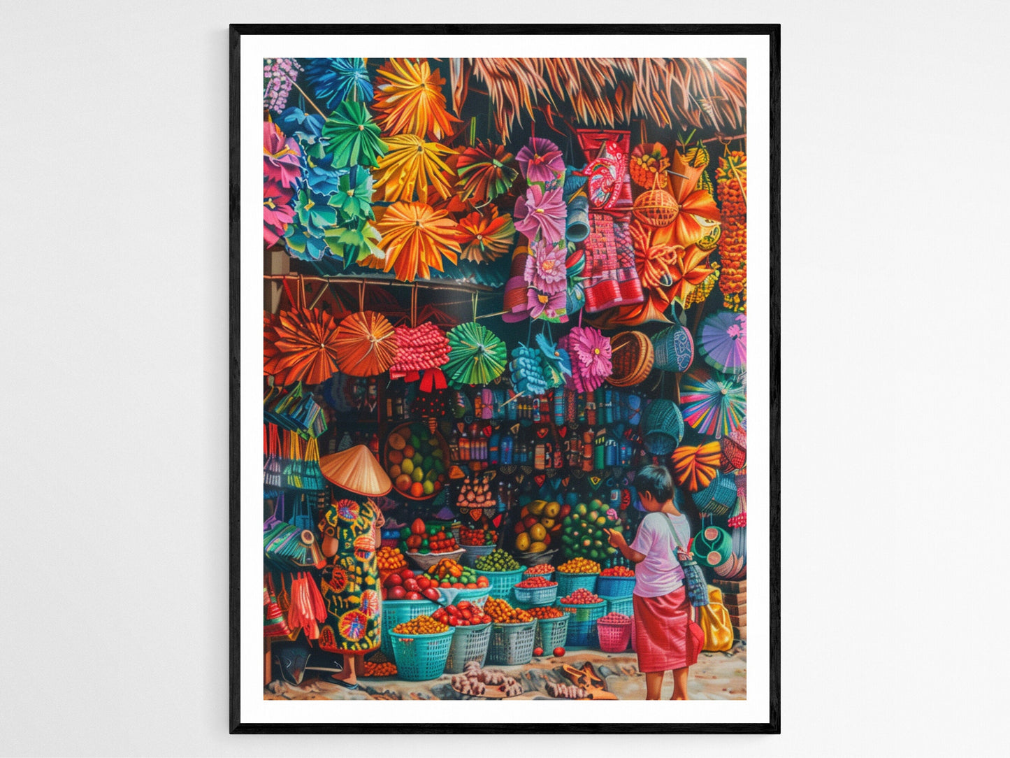 Affiche Village Filippin Charmant – Poster Illustration Artistique pour Décor