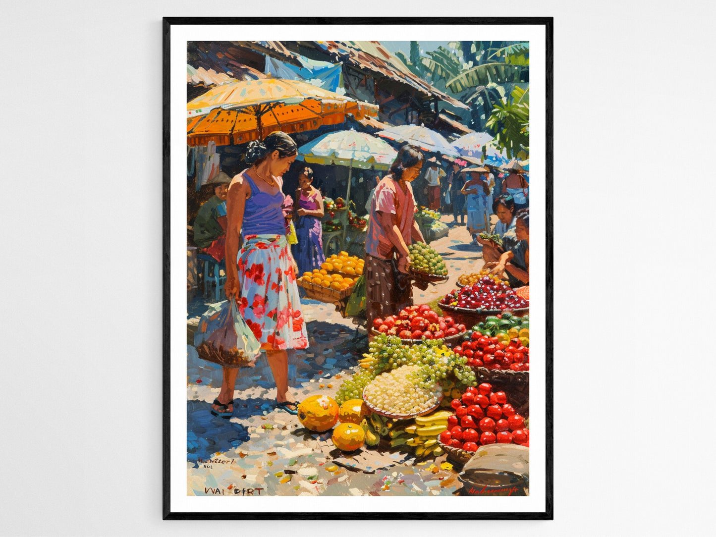 Affiche Marché de Fruits Philippins – Poster Décoration Artistique Culturelle