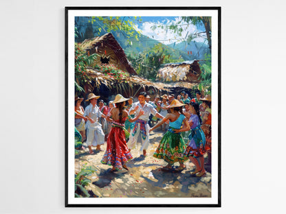 Affiche de Mariage Filipino – Art Impression de Scène Nuptiale Traditionnelle