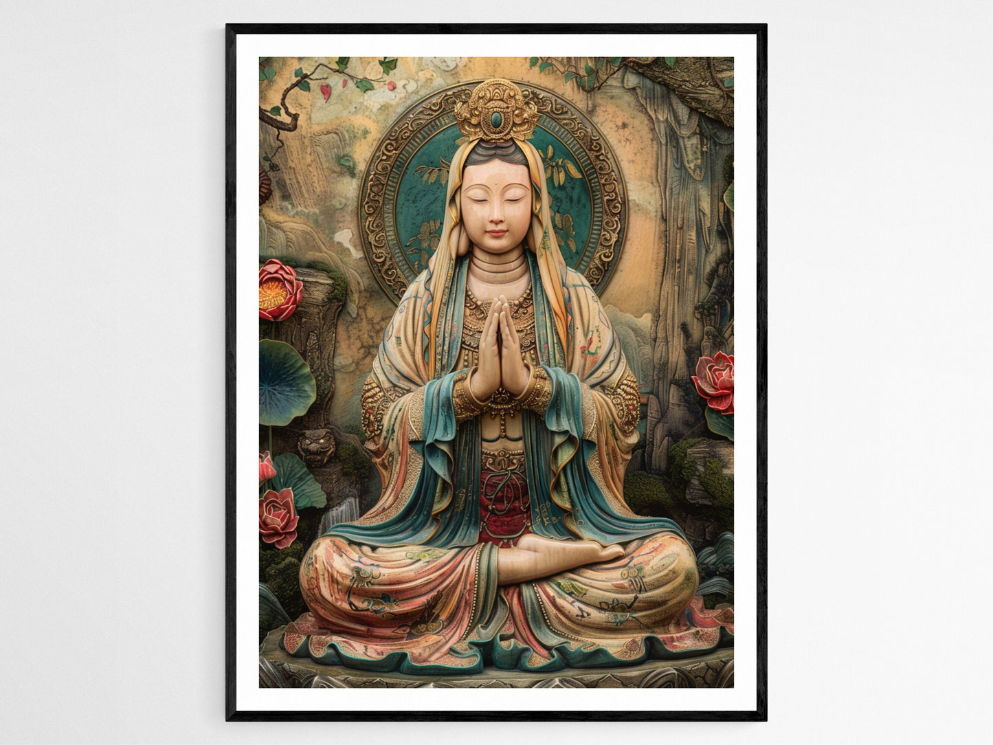 Affiche Guanyin – Poster Art de la Déesse Asiatique pour Méditation