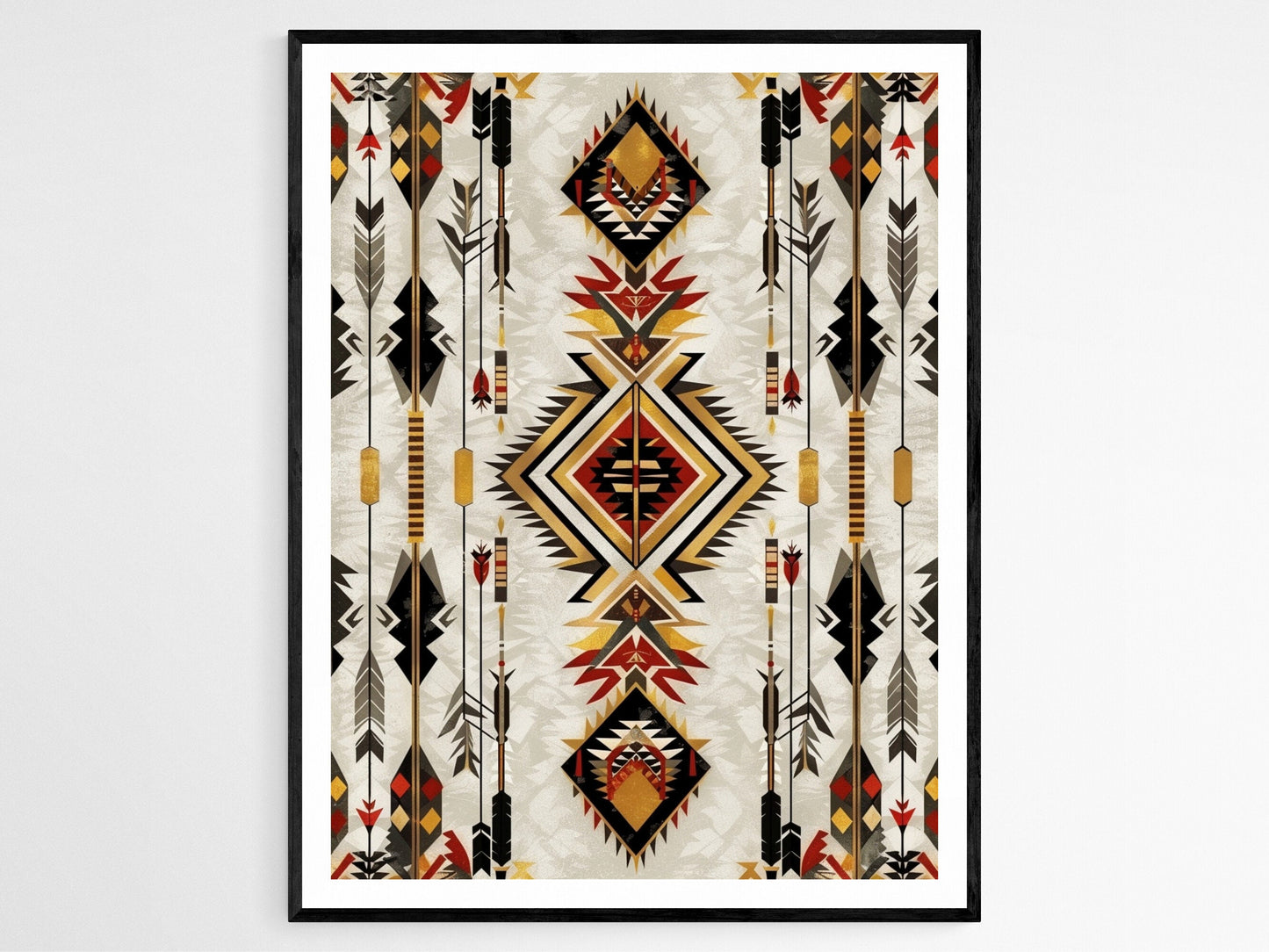 Affiche Motif Amérindien – Poster Art Tribal pour Déco Salon