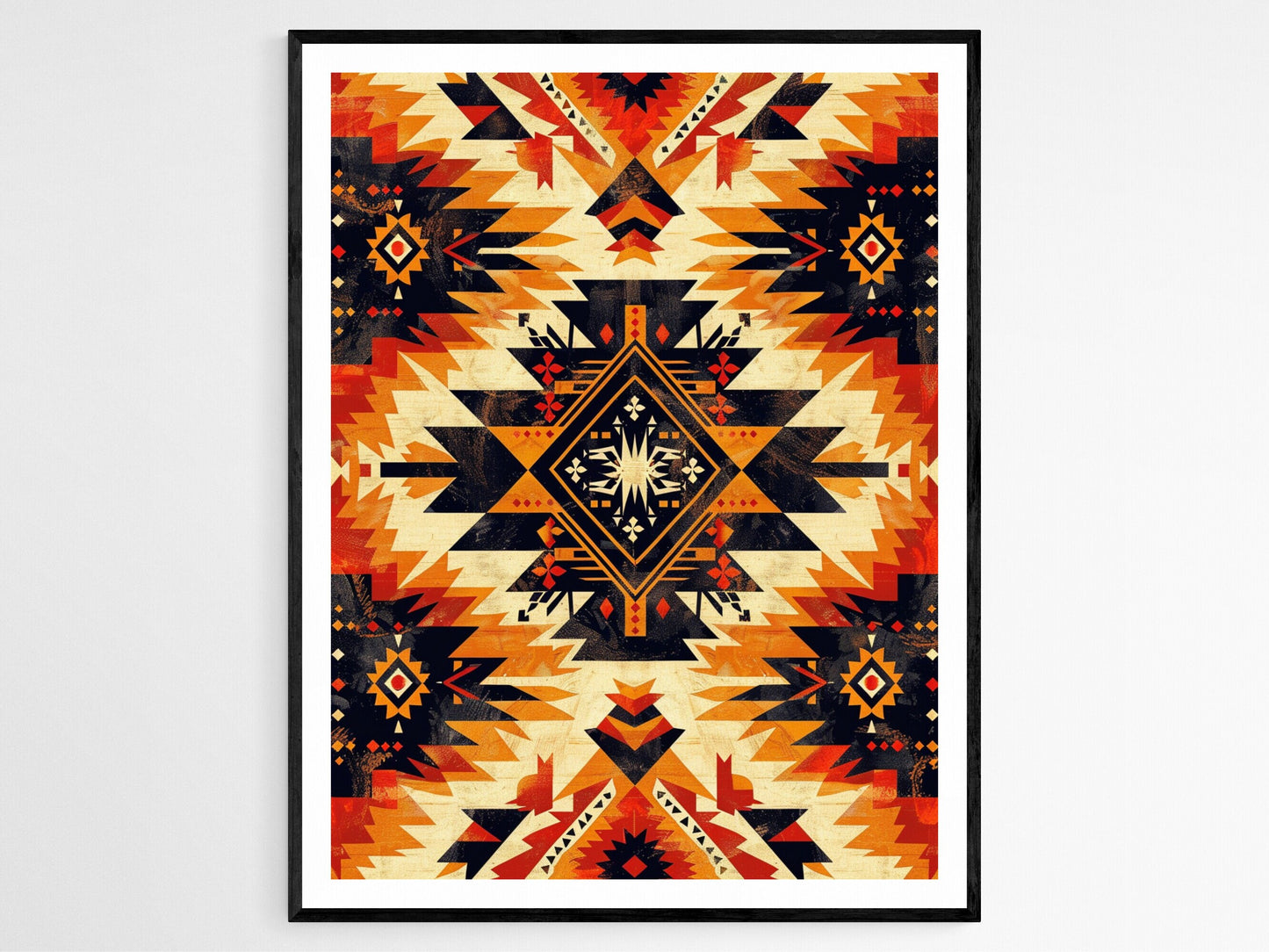 Affiche Motif Tribal – Impression Amérindienne, Art Murale Authentique