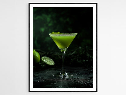 Affiche Cocktail – Imprimé moderne de chariot à bar pour vos soirées