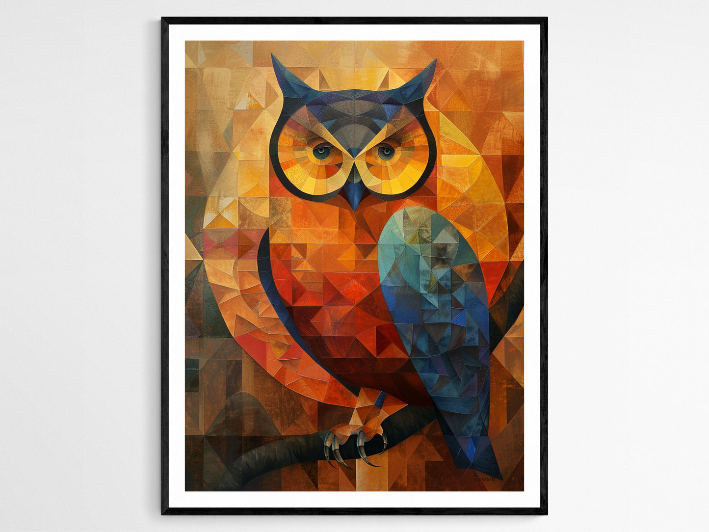 Affiche Hibou – Poster Décor Murale pour Ornithologues, Qualité Artistique