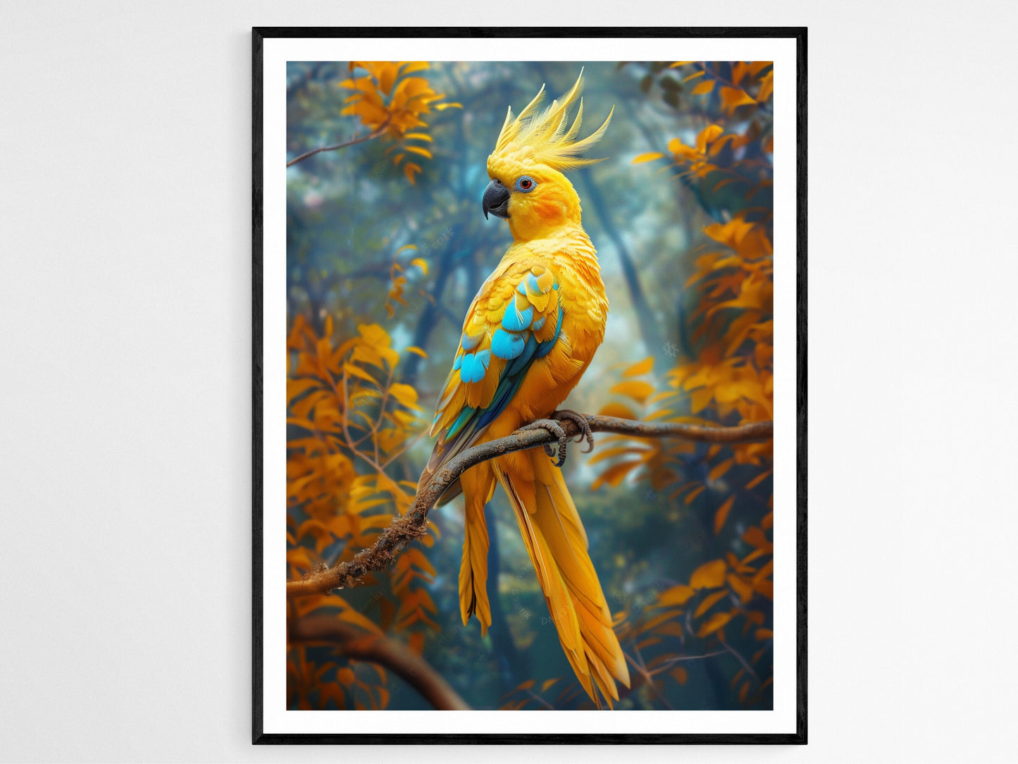 Affiche de Cacatoès Jaune – Poster Décoratif de Nature
