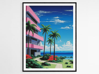 Affiche Rêve Californien – Poster Pop Art Inspiré par Hiroshi Nagai