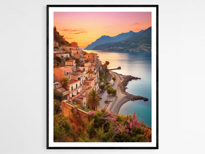 Affiche Sicile – Poster Vue sur l'Océan à Kamarina