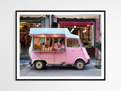 Affiche Van de Gelato Italien – Poster Décor Méditerranéen pour Cuisine