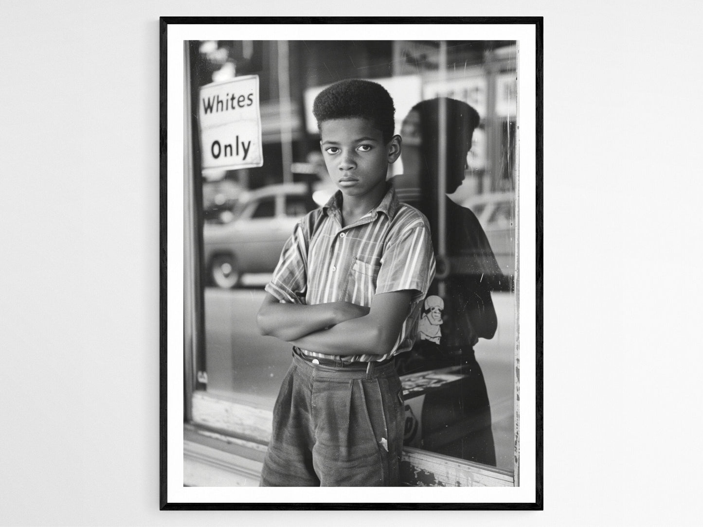 Affiche Droits Civiques – Poster Historique "Réservé aux Blancs"