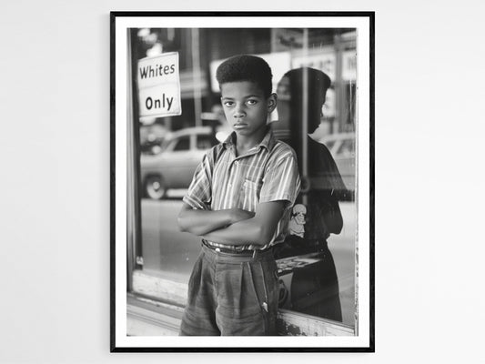 Affiche Droits Civiques – Poster Historique "Réservé aux Blancs"