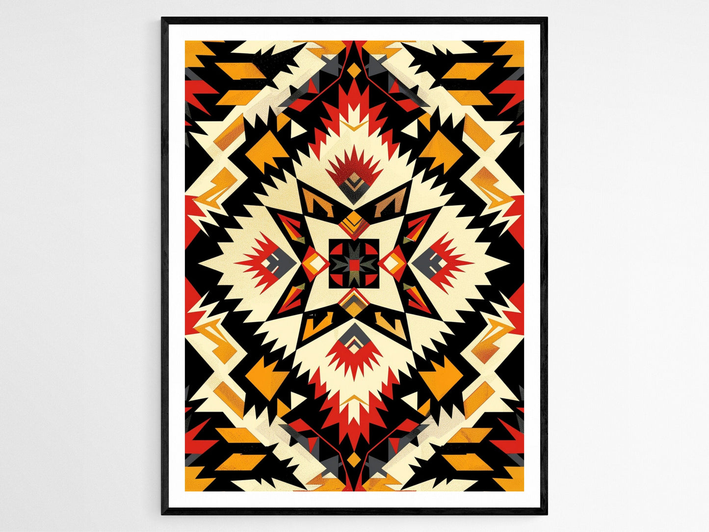 Affiche Motif Navajo Authentique – Poster Art Tribal Unique à Offrir