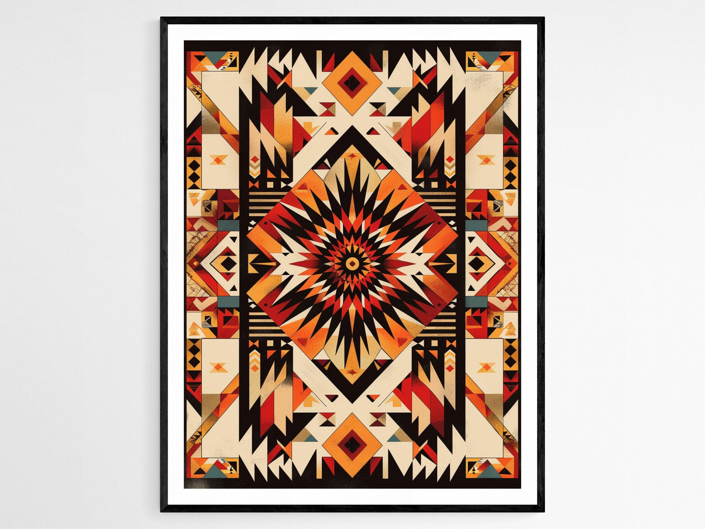 Affiche Inspirée des Navajos – Art Tribal pour Décor Murale