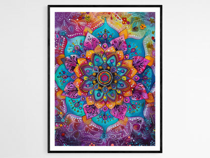 Affiche Mandala Intricate – Poster Art Spirituelle pour Décor Maison