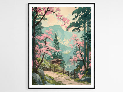 Affiche Montagnes Japonaises – Poster Paysage Inspiré de Yoshida