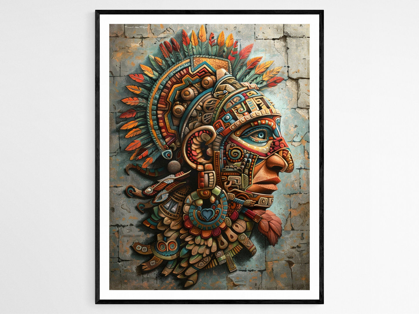 Affiche Soldado Aztèque – Impression Artistique Culturelle Intricate