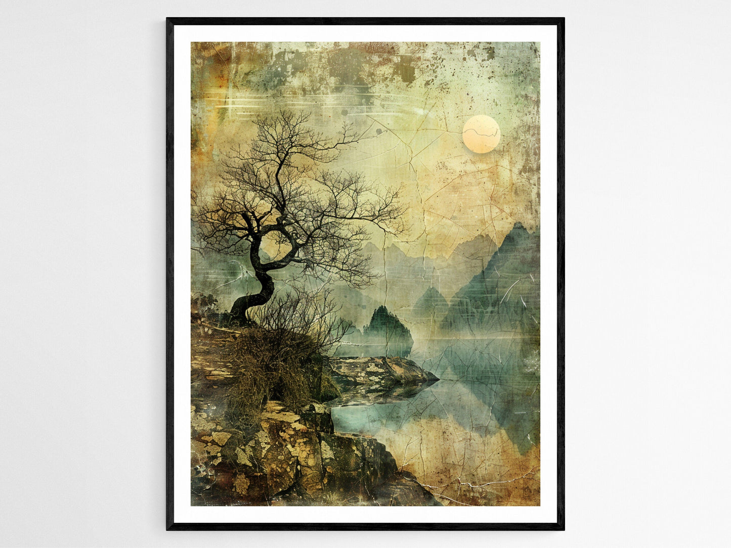 Affiche Wabi Sabi – Imprimé artisanal de scène naturelle japonaise, déco zen