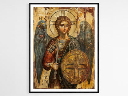 Affiche Icône Byzantine Authentique – Impression Artistique Inspirante