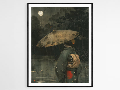 Affiche Japonaise Koson Ohara – Poster Art de Fleurs et Geisha