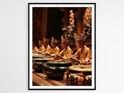Affiche Orchestre Gamelan – Art mural de musique balinaise sur papier mat