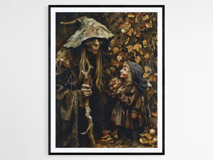 Affiche Baba Yaga – Art Slave, Scène de Folklore Enchantée