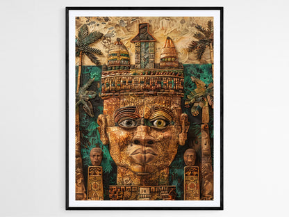 Affiche Art du Bénin – Imprimé Culturel Africain Fait Main