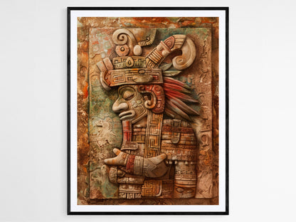 Affiche Art Maya – Poster Décor mural de civilisation ancienne détaillé