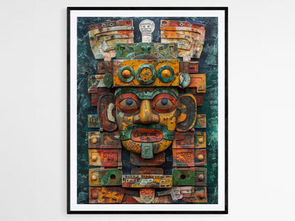 Affiche Mythologie Maya – Poster Art Culturelle Éducative et Unique