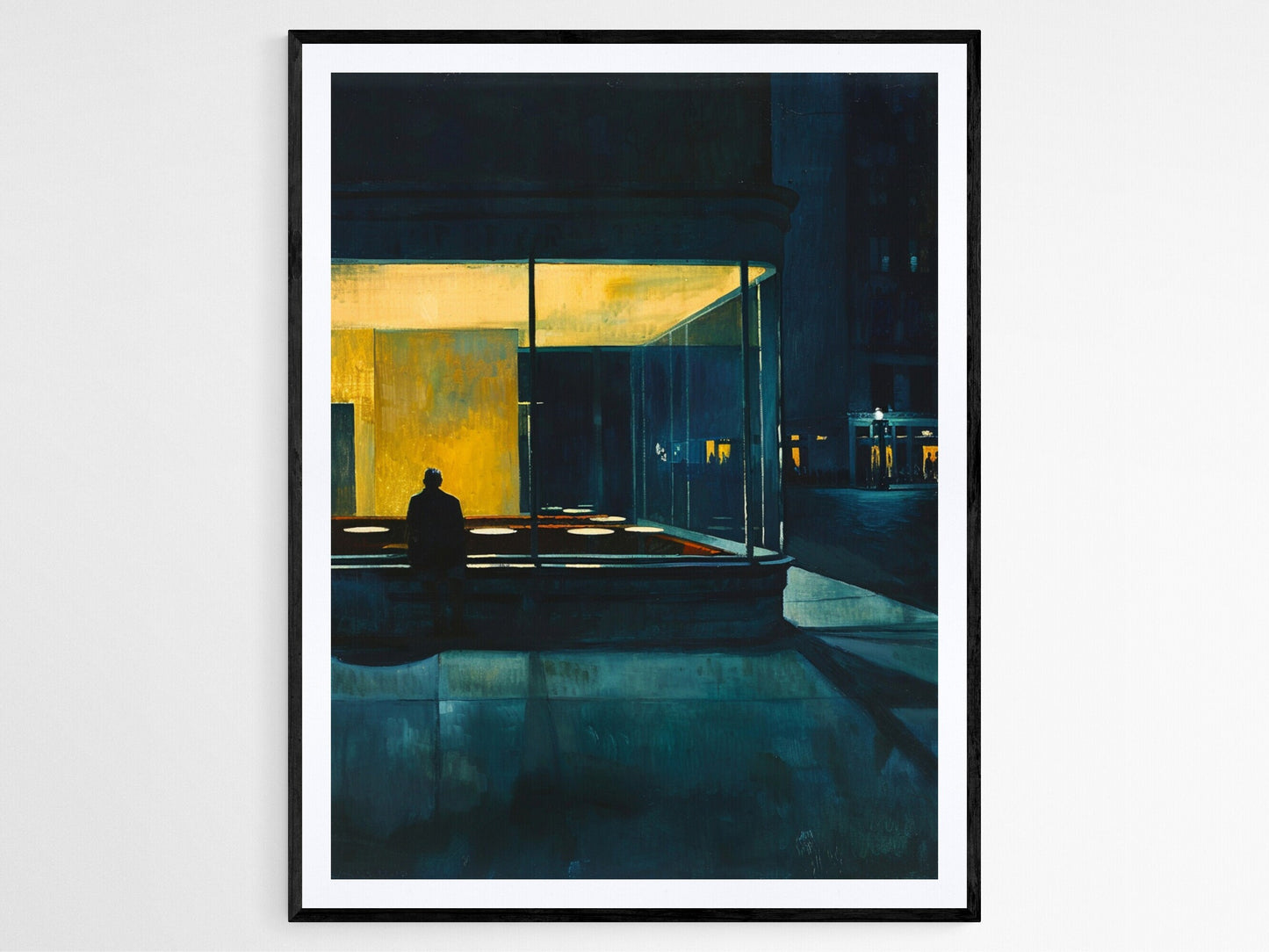 Affiche Vintage Inspirée d'Edward Hopper – Art mural élégant