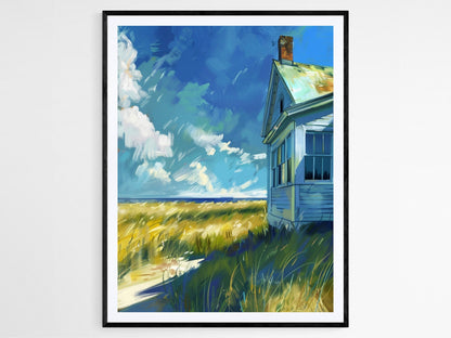 Affiche Paysage Inspirée par Edward Hopper – Impression Classique Réaliste