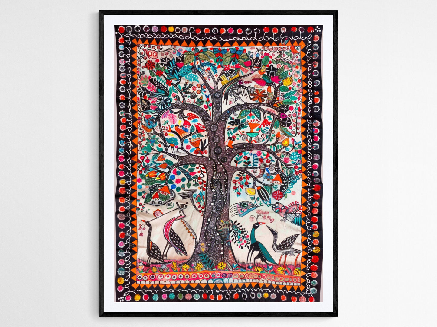 Affiche Madhubani – Poster Réplique Peinte à la Main Éblouissante